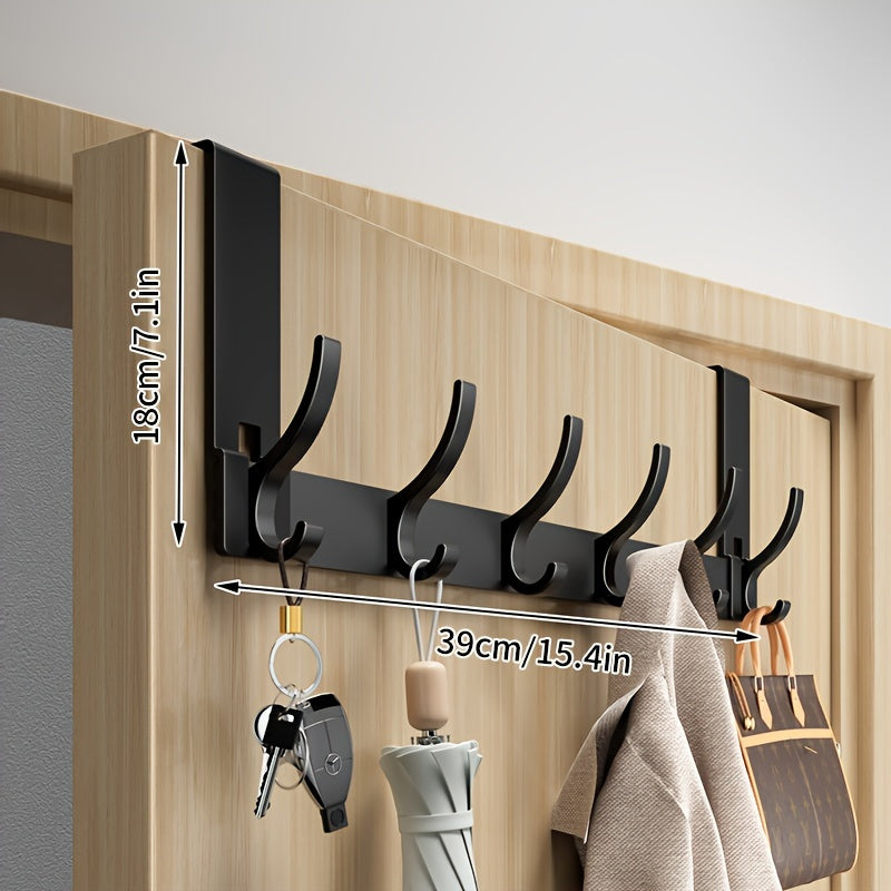 Solution de rangement pratique et polyvalente, porte-manteau de porte sans perçage pour organisation maison.
