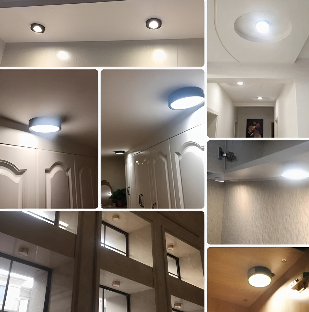 Lampe plafond LED, forme ronde et technologie ultra-fine, économie d'énergie.