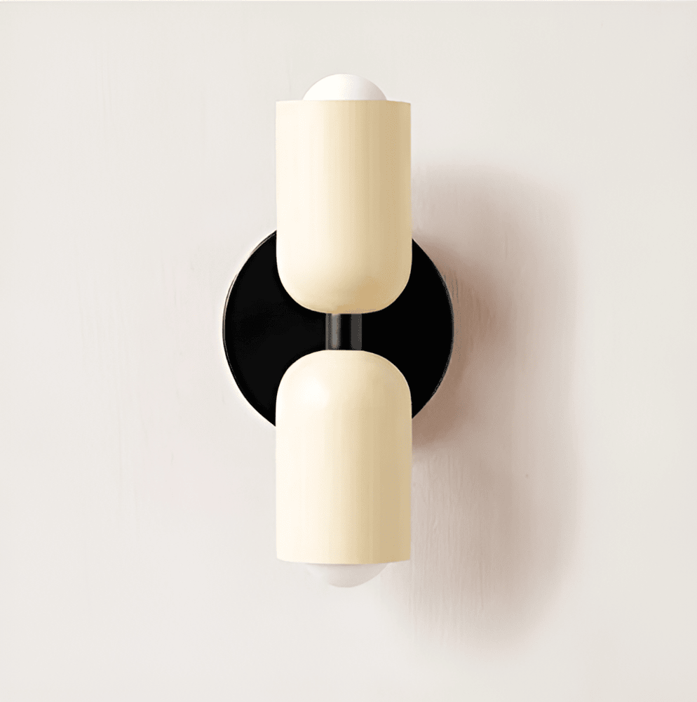 Lampe murale LED contemporaine, lumière d'ambiance double face pour espace moderne.
