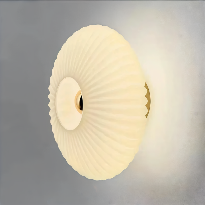 Lampe murale LED design nordique, forme ronde. Éclairage intérieur polyvalent pour décoration moderne.