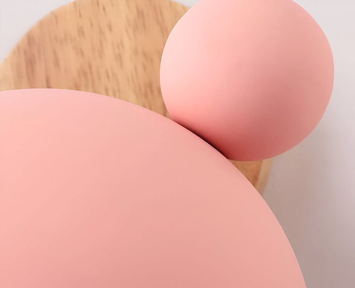 Applique macaron verte pivotante pour chambre d'enfant, lampe murale LED design souris, cadeau idéal.