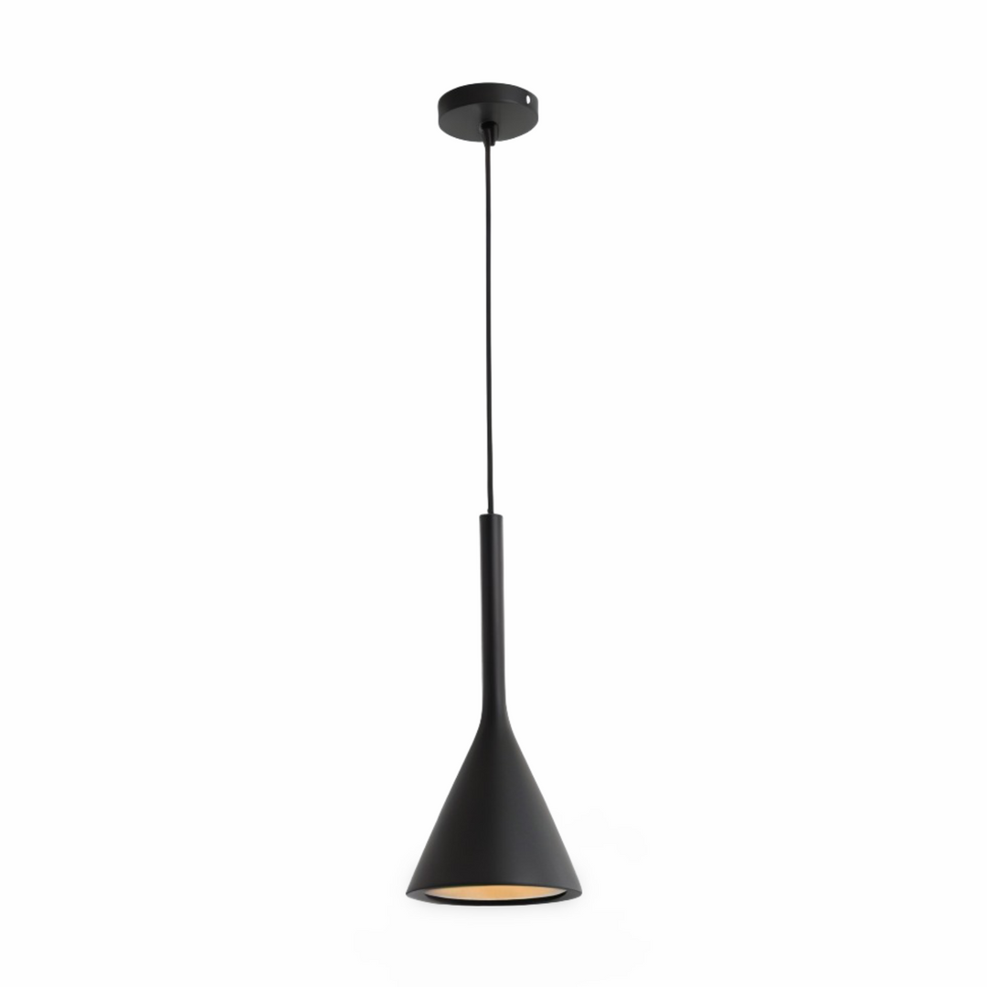 Luminaire suspendu moderne conique, lampe de plafond design pour maison scandinave.
