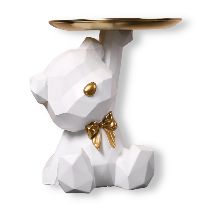 Objet déco pratique: plateau de rangement ours géométrique pour la maison et le bureau.