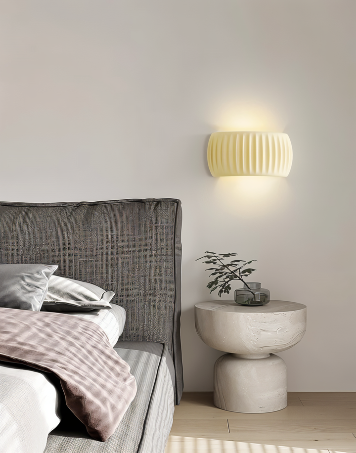 Applique murale LED verte design moderne, éclairage d'appoint, décoration murale tendance.