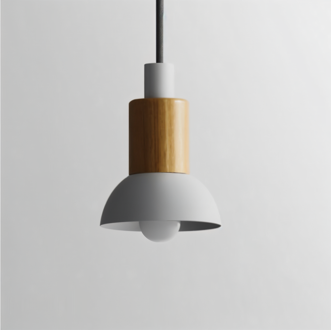Luminaire macaron bleu, lampe suspendue moderne pour ambiance chaleureuse.