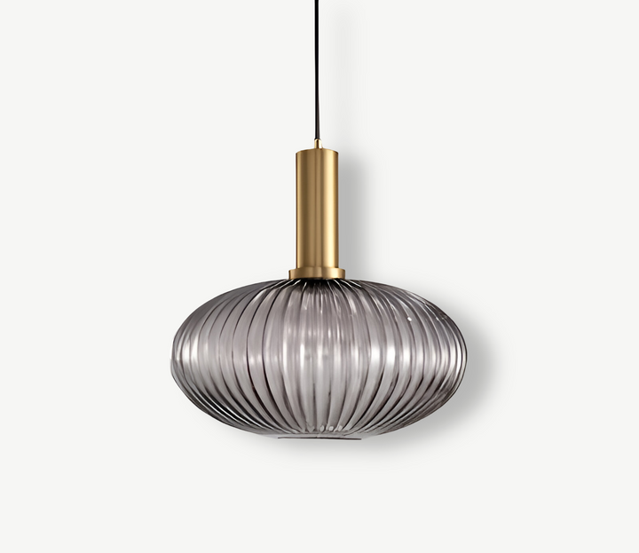 Verre strié et design rétro: suspension de plafond unique, pour un effet "waouh".