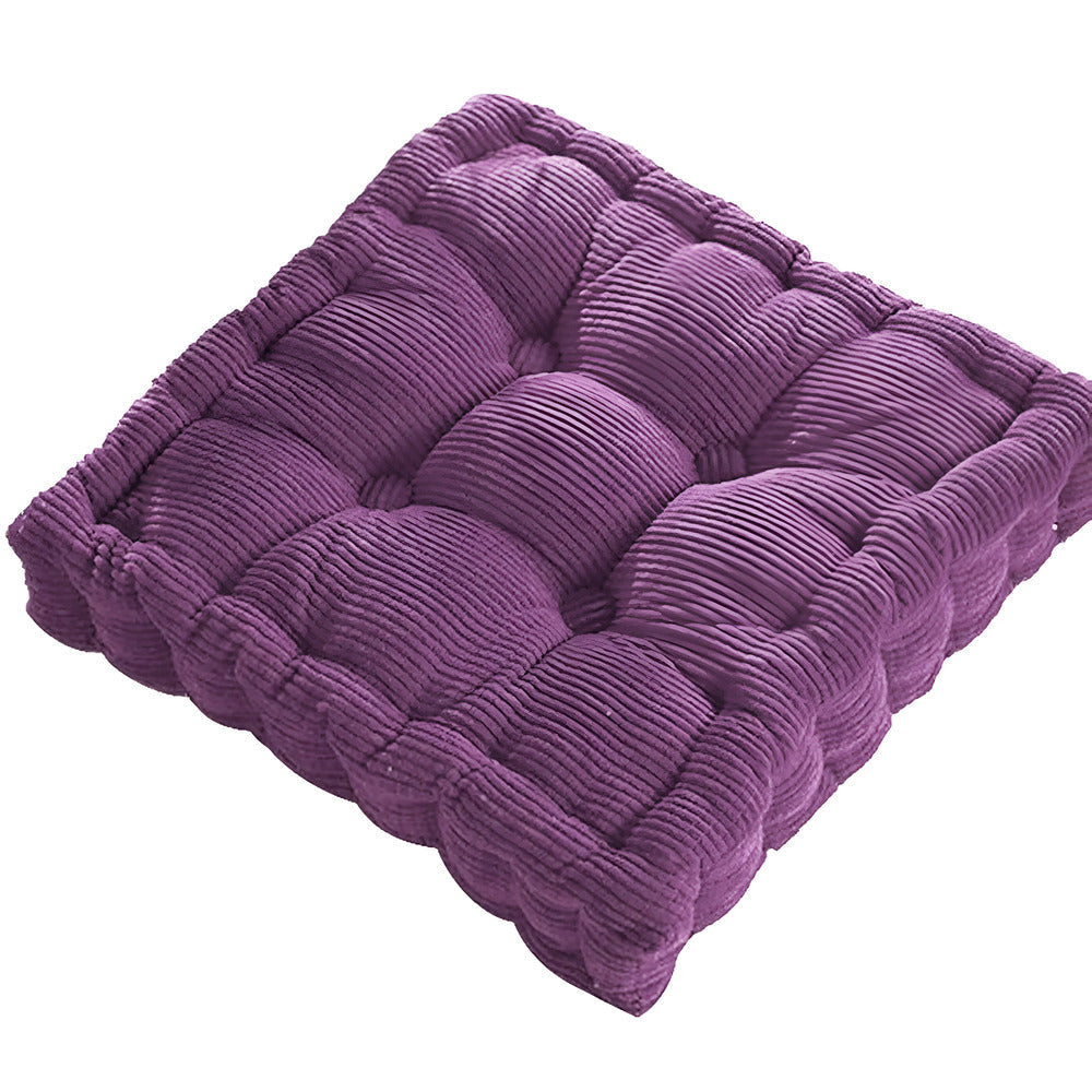 Coussin de sol en coton lavable, idéal pour la méditation, le yoga et une assise confortable durable.