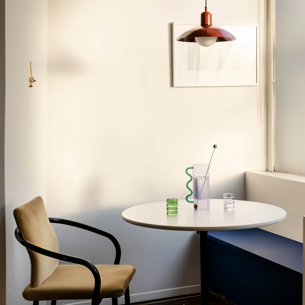 Lampe suspension LED colorée, style Macaron Pop pour salle à manger design.