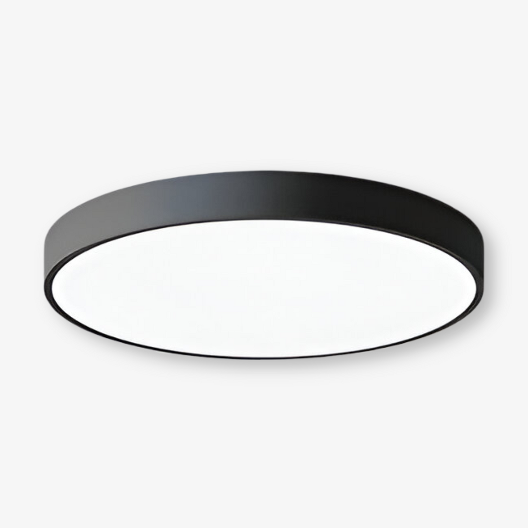 Éclairage LED doux et uniforme, plafonnier rond Macaron design.