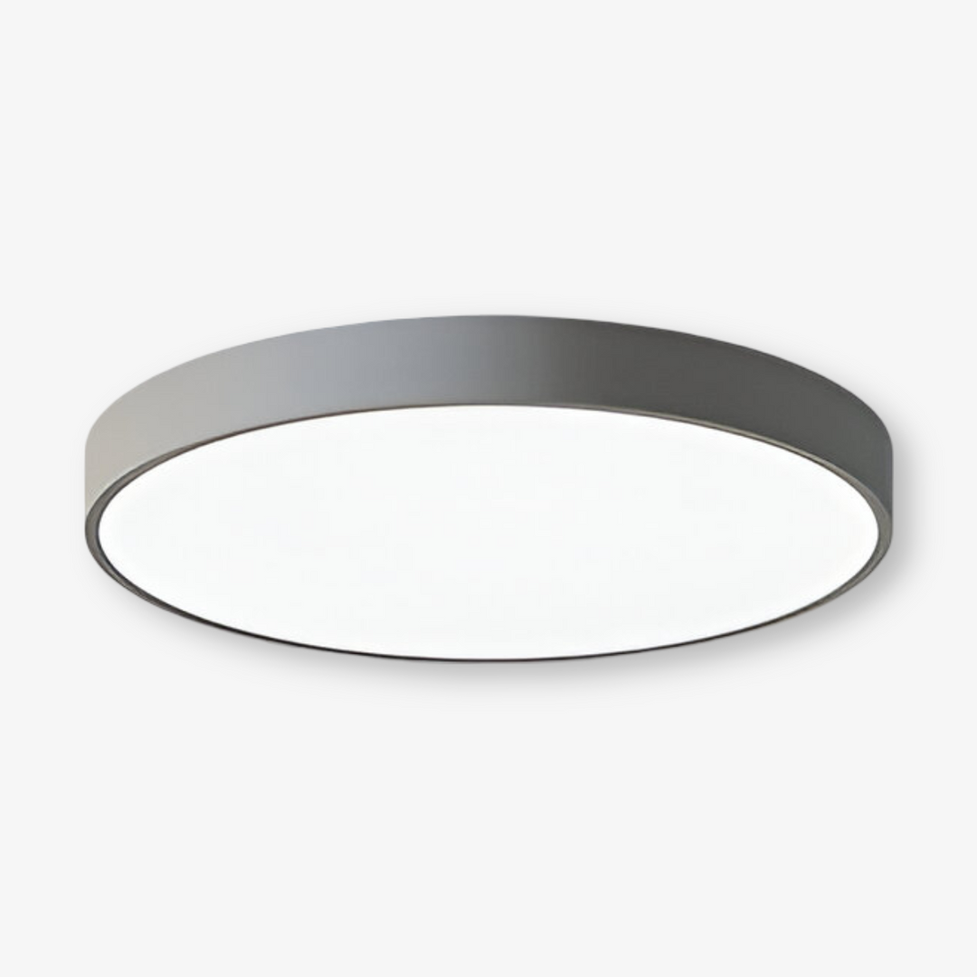 Design élégant : plafonnier LED rond, lumière douce pour la maison.