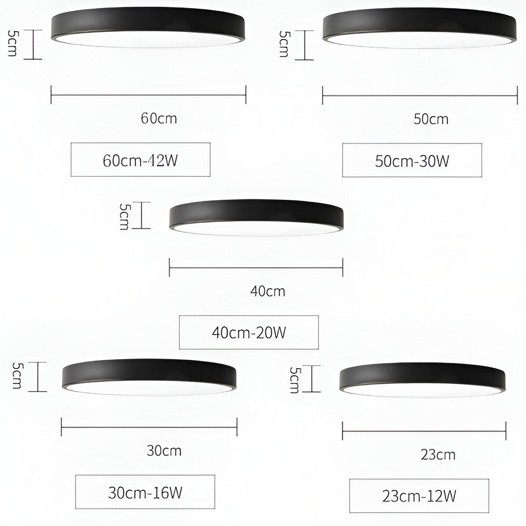 Lampe LED ronde style scandinave, lumière douce et économe en énergie.
