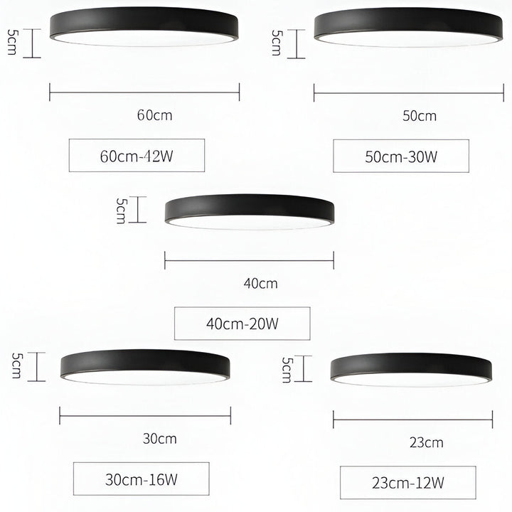 Lampe LED ronde style scandinave, lumière douce et économe en énergie.