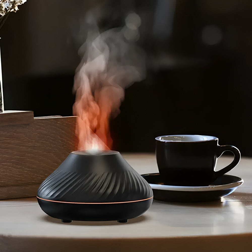 Humidificateur d'air silencieux & diffuseur d'huiles essentielles pour relaxation et bien-être en chambre.