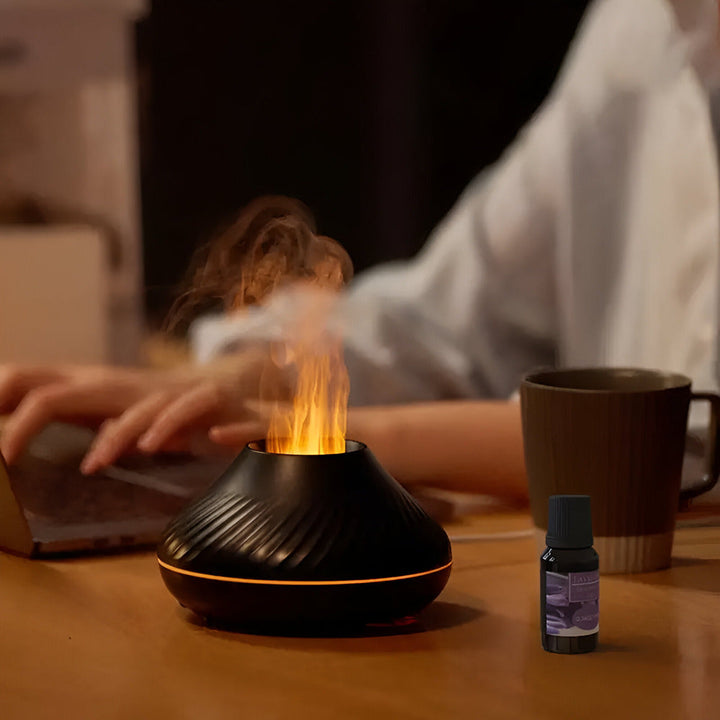 Diffuseur d'arômes ultrasonique purificateur d'air, idéal pour l'aromathérapie et une ambiance sereine.