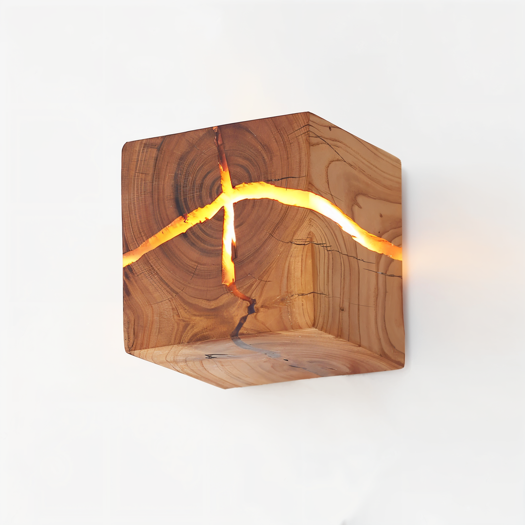 Lampe murale fixe LED, design craquelé. Parfaite pour un éclairage d'accentuation moderne et élégant.