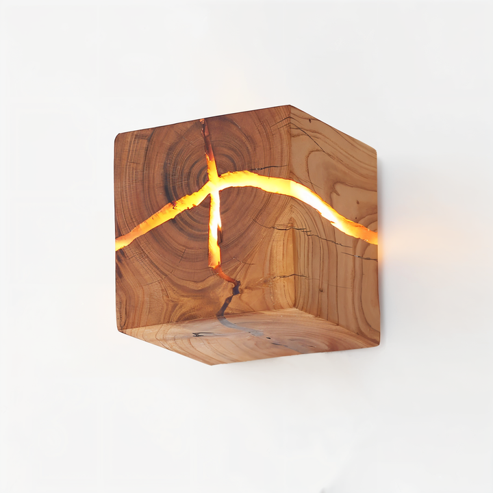 Lampe murale fixe LED, design craquelé. Parfaite pour un éclairage d'accentuation moderne et élégant.