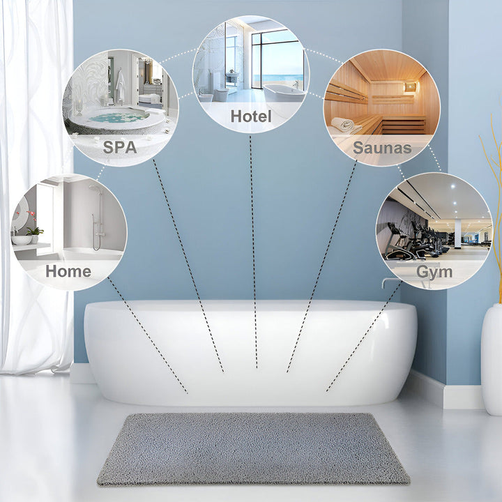 Tapis de douche confortable et hygiénique, à séchage rapide. Idéal pour une salle de bain propre et sécurisée.