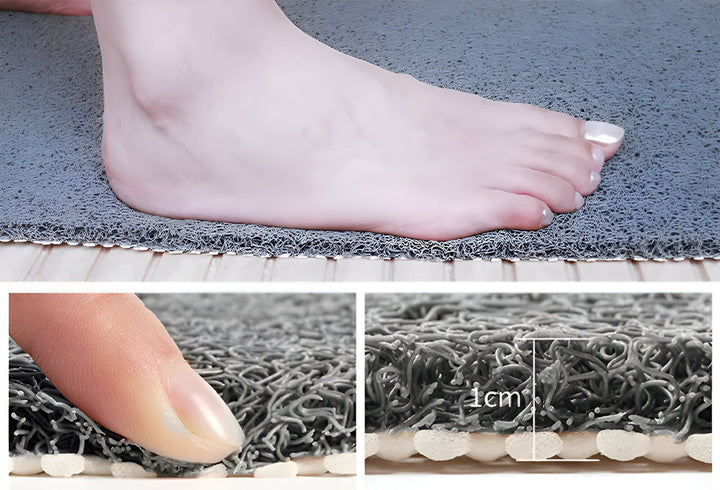Sécurité sous la douche: ce tapis antidérapant protège des glissades. Accessoire essentiel pour le sol de salle de bain.