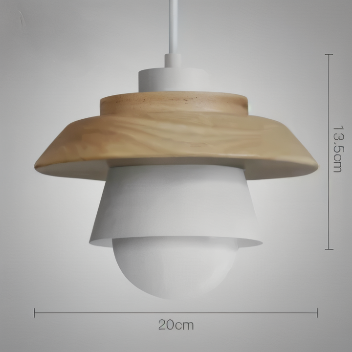 Design épuré macaron: lampe suspension scandinave bois et métal, éclairage intérieur parfait.