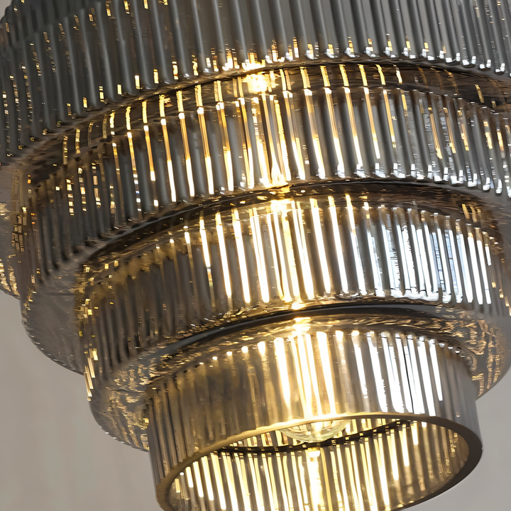 Suspension décorative LED, luminaire de design moderne pour salon, offre un éclairage élégant et contemporain.