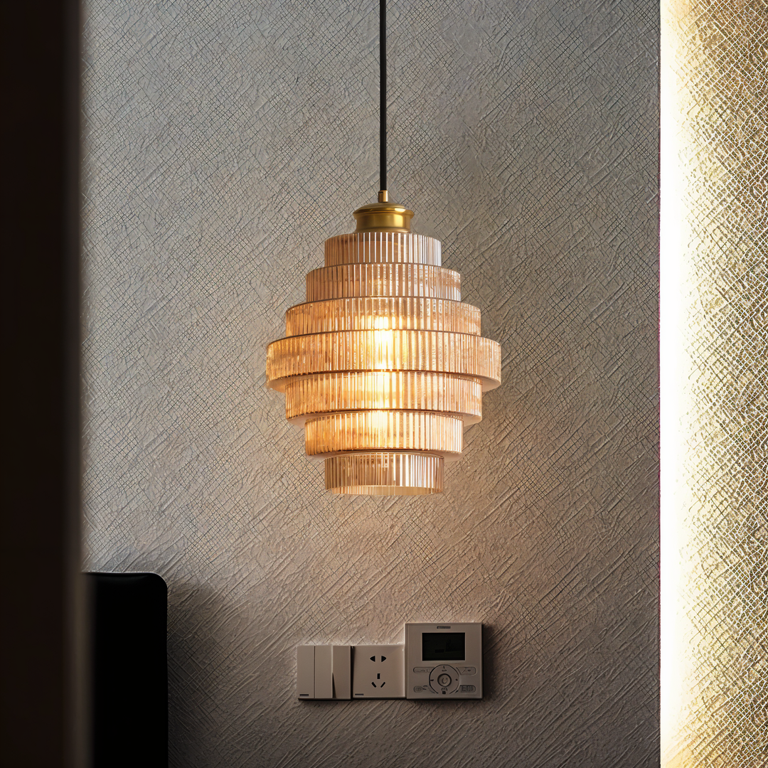 Lampe suspension LED moderne pour salon, éclairage décoratif qui apporte une ambiance élégante et contemporaine.