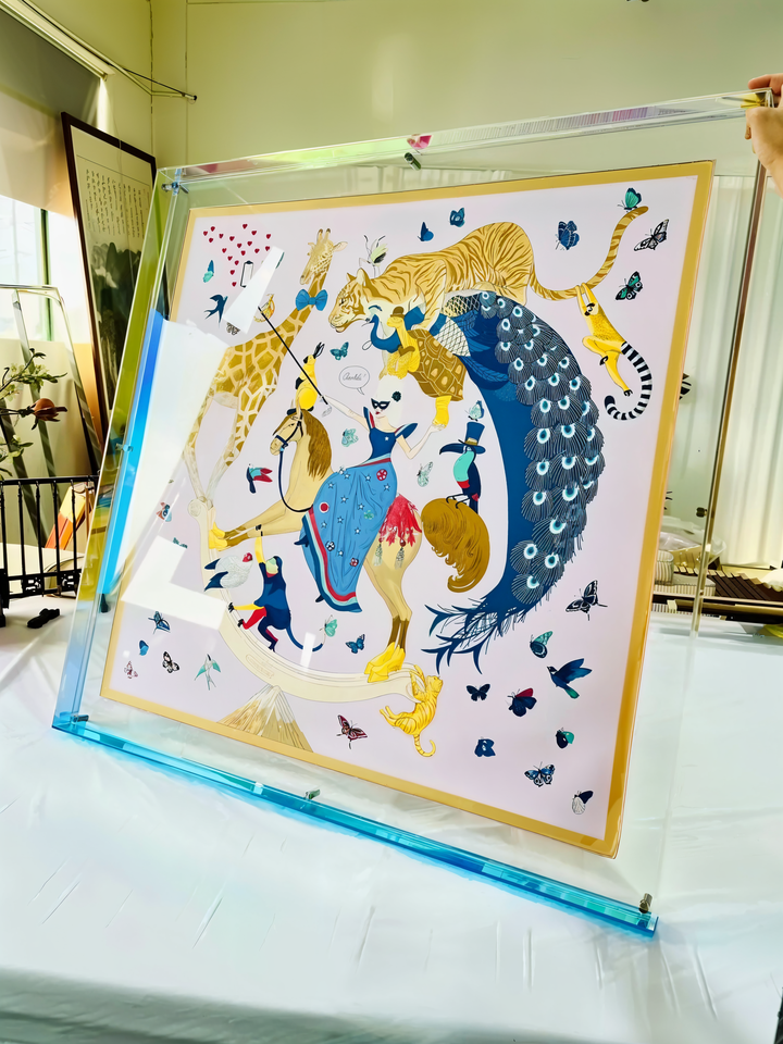 Cadre photo de bureau en acrylique, bordure néon, un élément déco unique et moderne pour chaque pièce.
