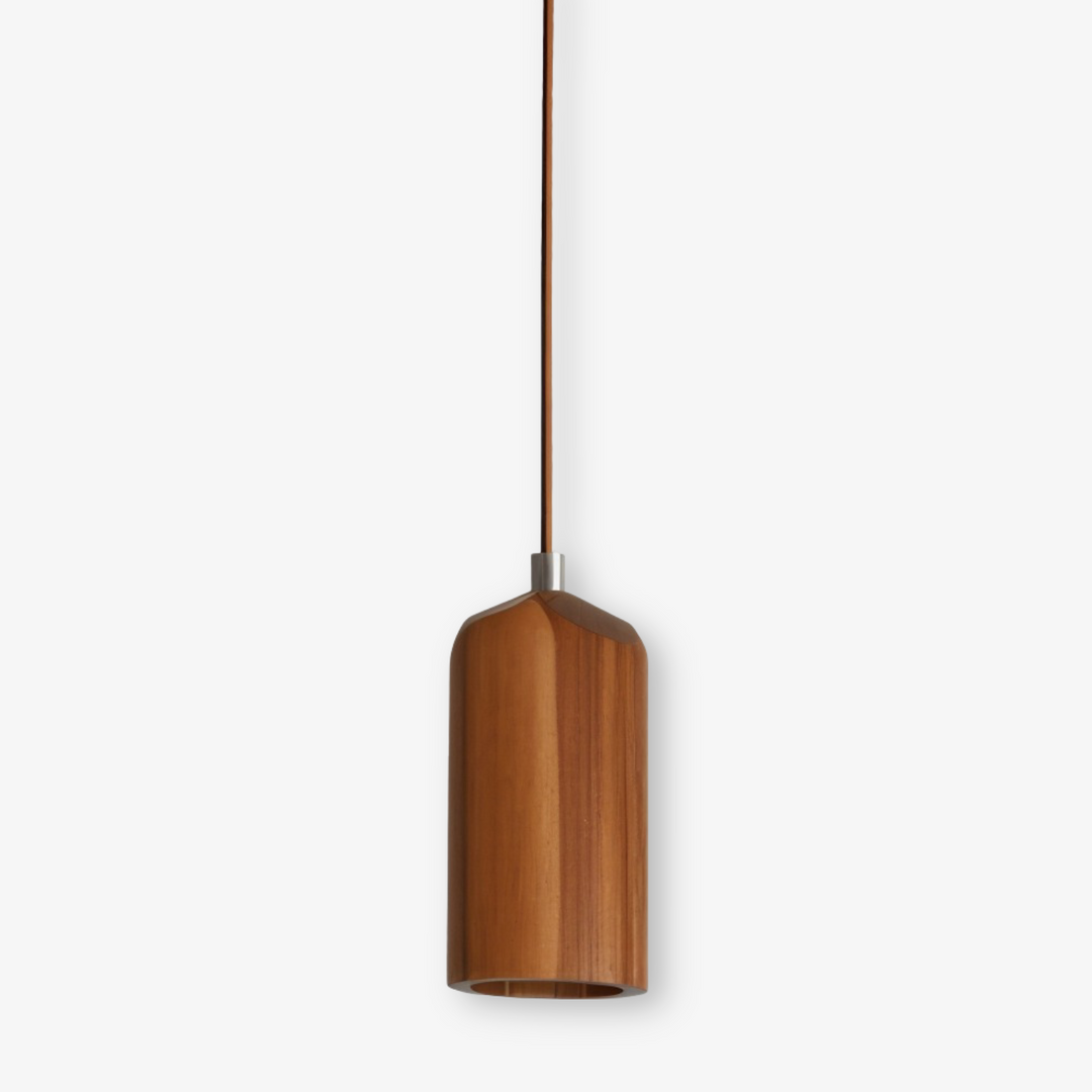 Élégante suspension cylindrique grise, idéale pour un éclairage ponctuel dans une déco scandinave.