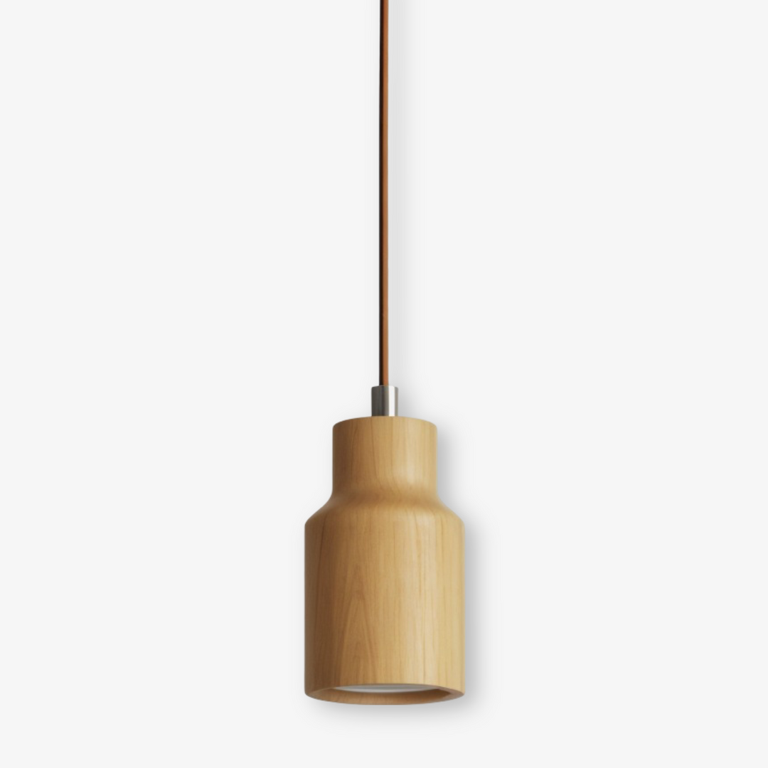 Lampe suspension cylindrique moderne, offrant un éclairage doux et diffus pour une ambiance scandinave.