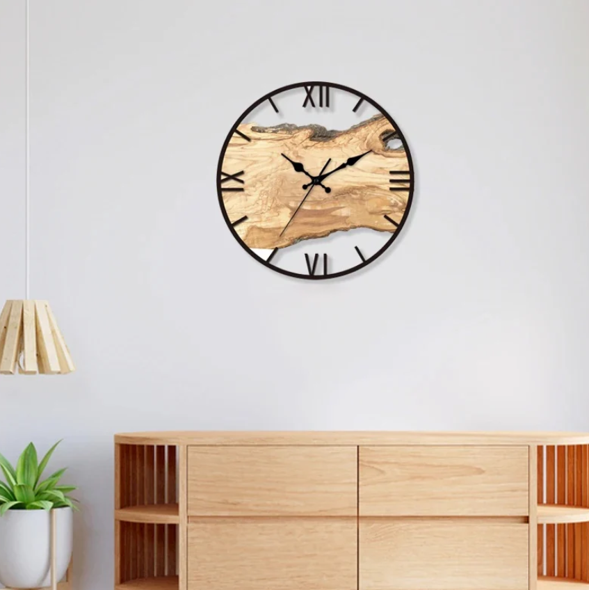 Horloge murale design Glimmor transparente en acrylique, mécanisme quartz silencieux, style minimaliste moderne pour la maison.