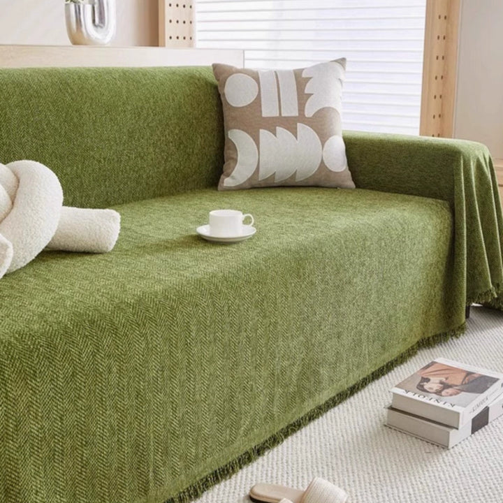 Jeté de canapé lavable style moderne, protège et décore votre salon avec élégance.