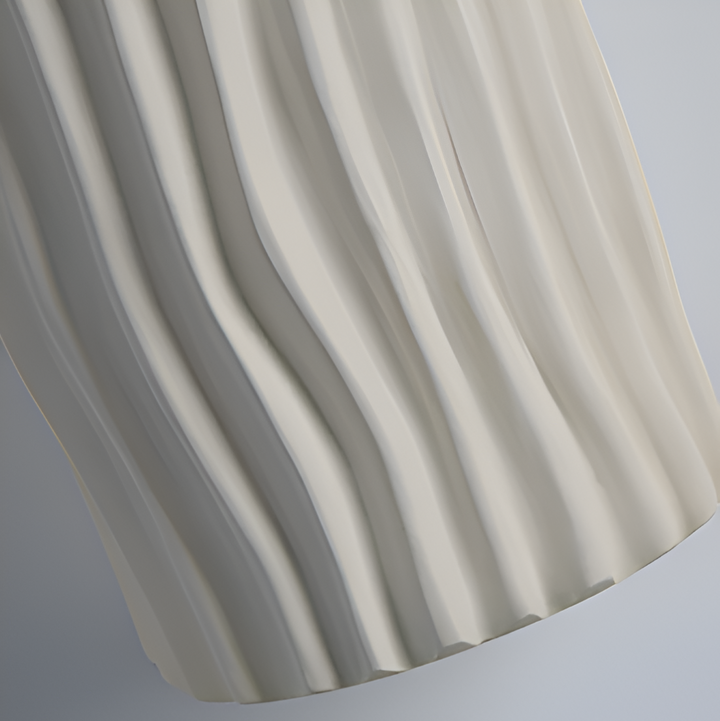 Applique murale LED Veloura élégante, pour une lumière ambiante et un design plissé chic.