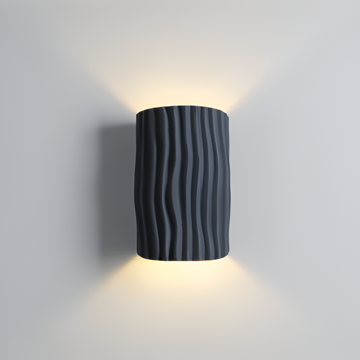 Éclairage LED d'appoint, Veloura plissée: une applique murale moderne pour le salon ou chambre.