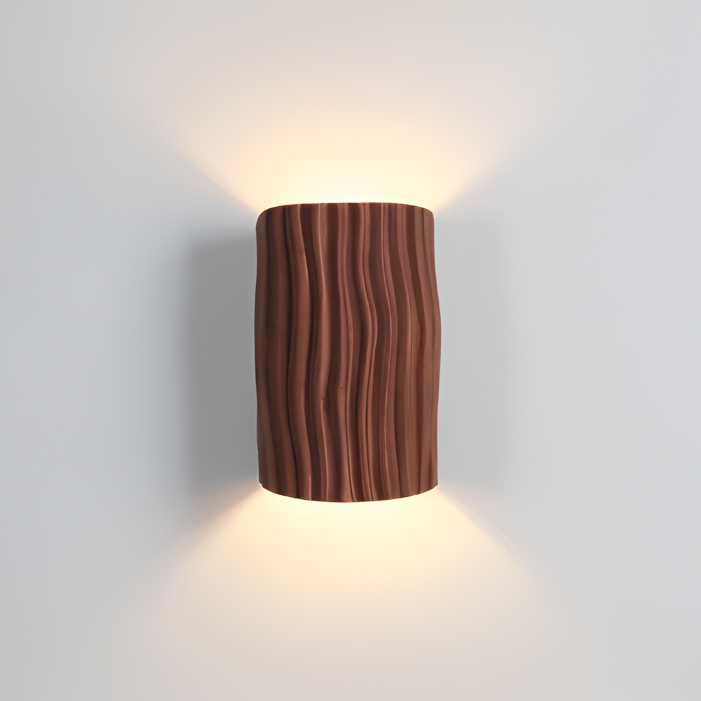 Éclairage moderne LED Veloura, design plissé pour une applique murale chaleureuse et élégante.