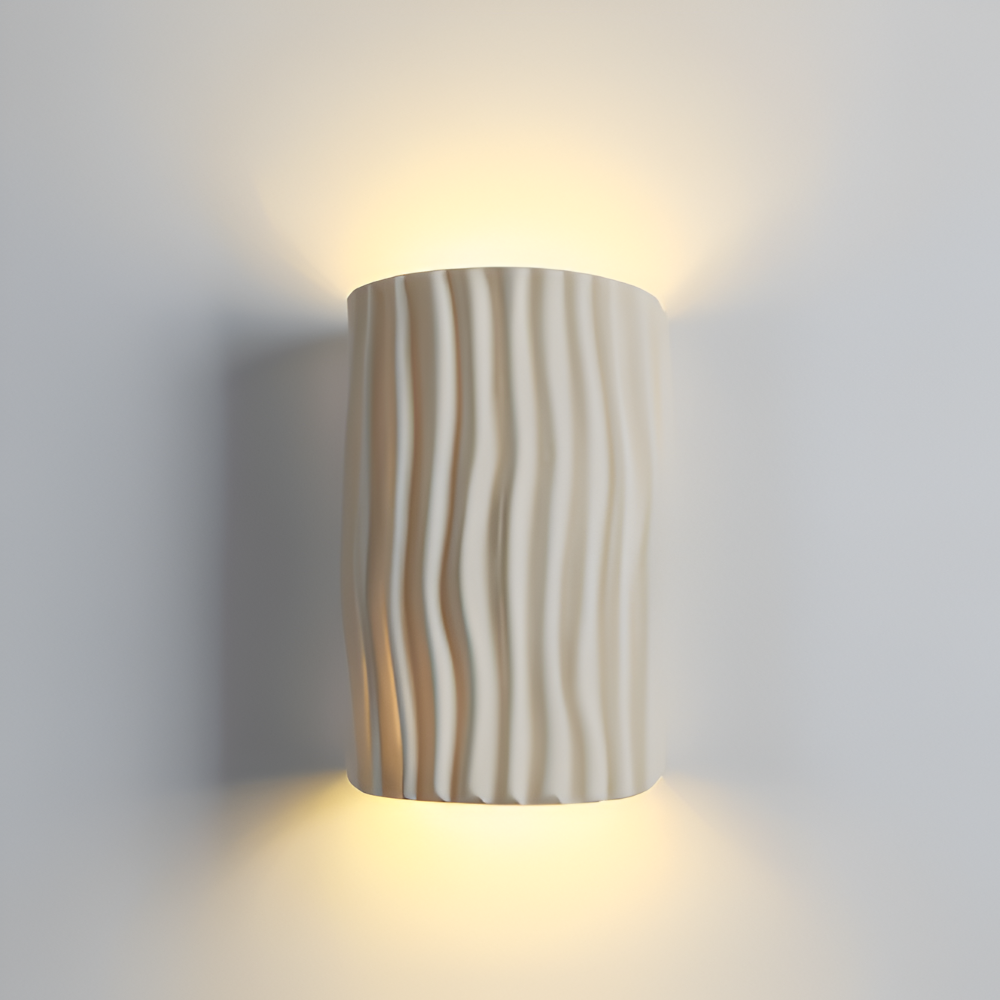 Lampe murale LED Veloura plissée, éclairage élégant qui s'intègre à toute décoration intérieure.