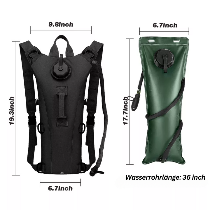 Sac à dos hydratation 3L. Équipement robuste et étanche pour le sport, la randonnée et le vélo.