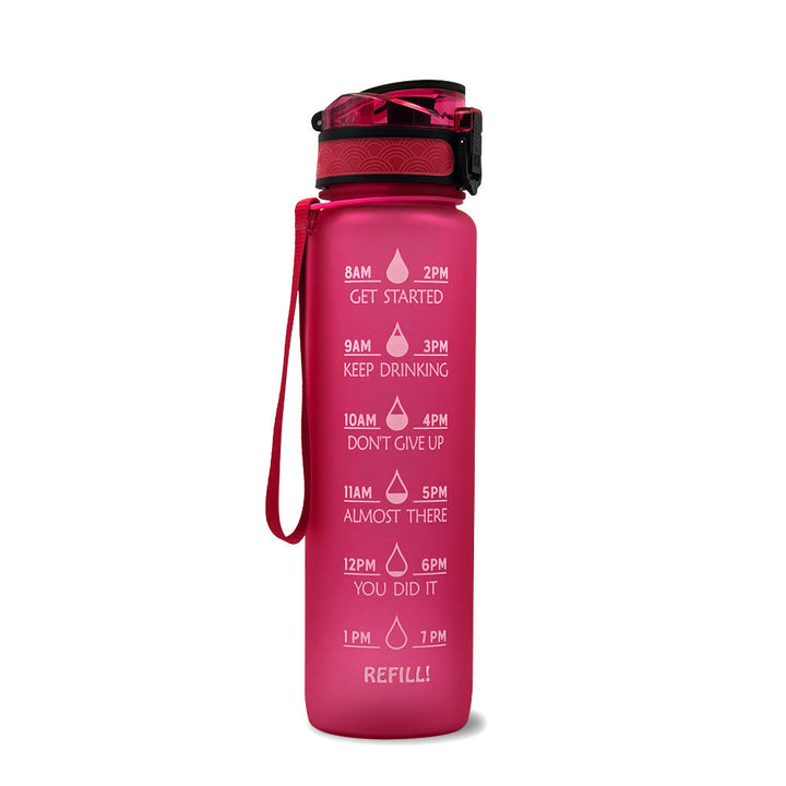 Bouteille d'eau motivation 1L pour sportifs et bureau. Portable, réutilisable. Gardez le cap sur votre hydratation.