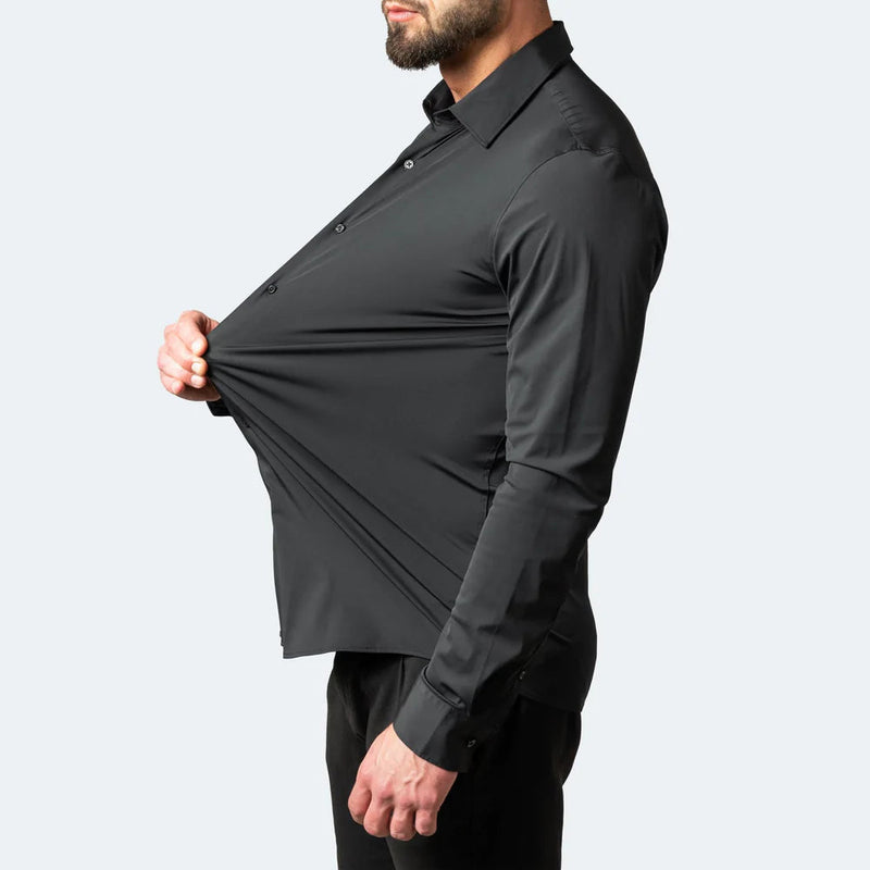 Chemise homme stretch infroissable, accompagne vos mouvements avec style et confort. Idéale pour l'homme actif.