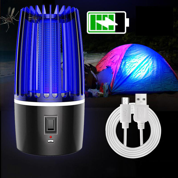 Lampe anti-moustiques UV électrique USB, piège insectes silencieux pour maison et jardin, protection efficace.