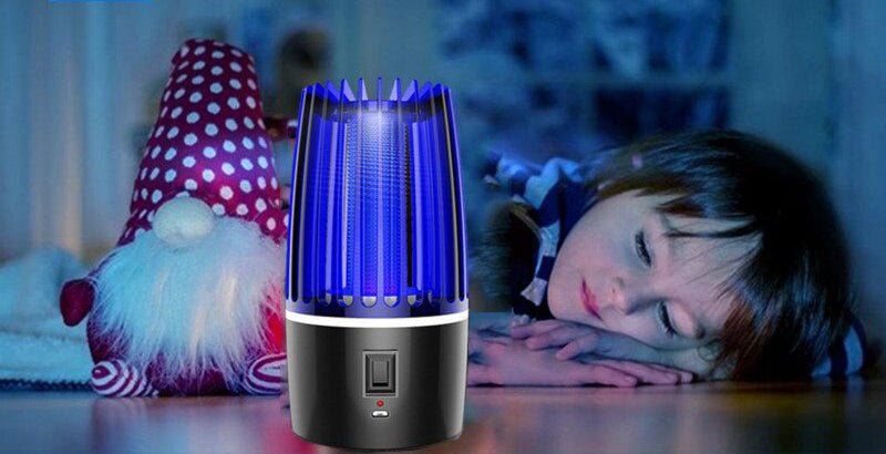 Dispositif anti-moustiques UV silencieux, alimenté USB, veilleuse douce pour chambre d'enfant.