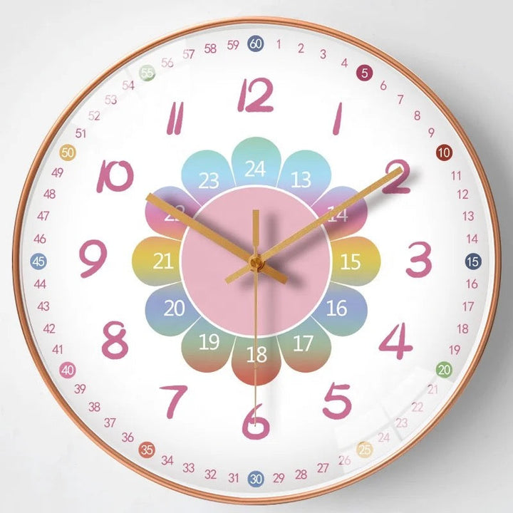 Cadeau idéal: horloge pédagogique colorée pour développer l'apprentissage de l'heure chez l'enfant de manière ludique.