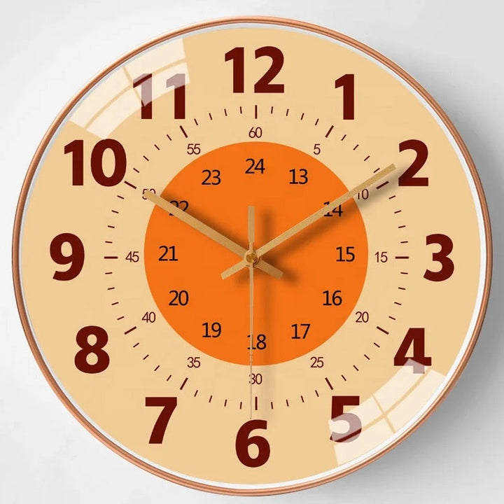 Horloge enfant décorative et pédagogique en plastique, design ludique, pour apprendre l'heure en s'amusant.