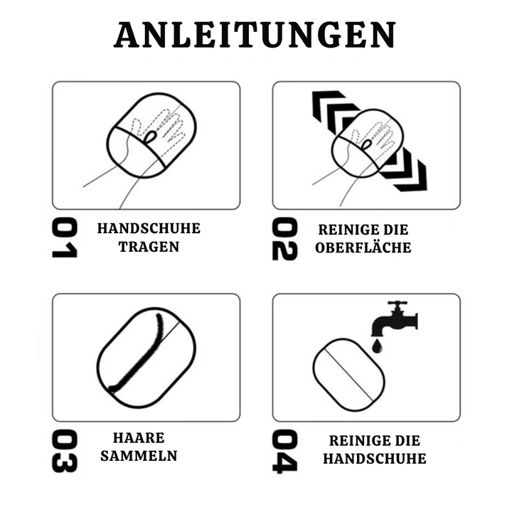 Solution anti-poils: Gants efficaces pour le nettoyage des poils d'animaux sur tous supports. Gardez votre maison sans poils.
