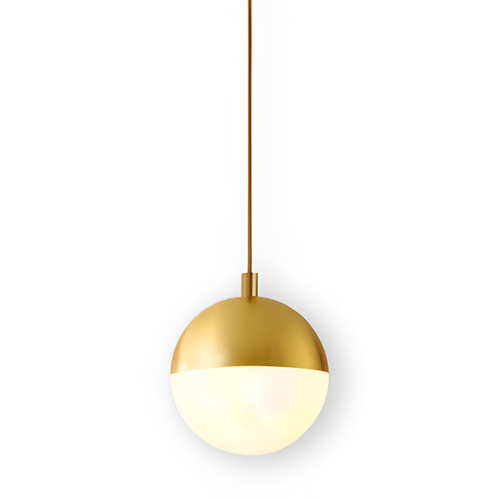 Élégante suspension or et noire avec boule de cristal, plafonnier de luxe, embellit votre espace de vie.