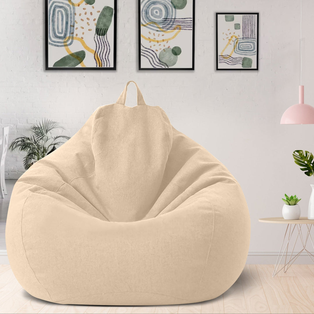 Accessoire de mobilier: housse de pouf moderne en polyester, offre un confort supérieur et détente.