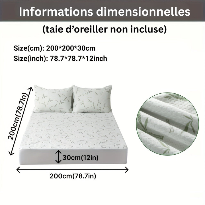 Dormez mieux avec ce protège-matelas respirant BambooCool, en bambou naturel.