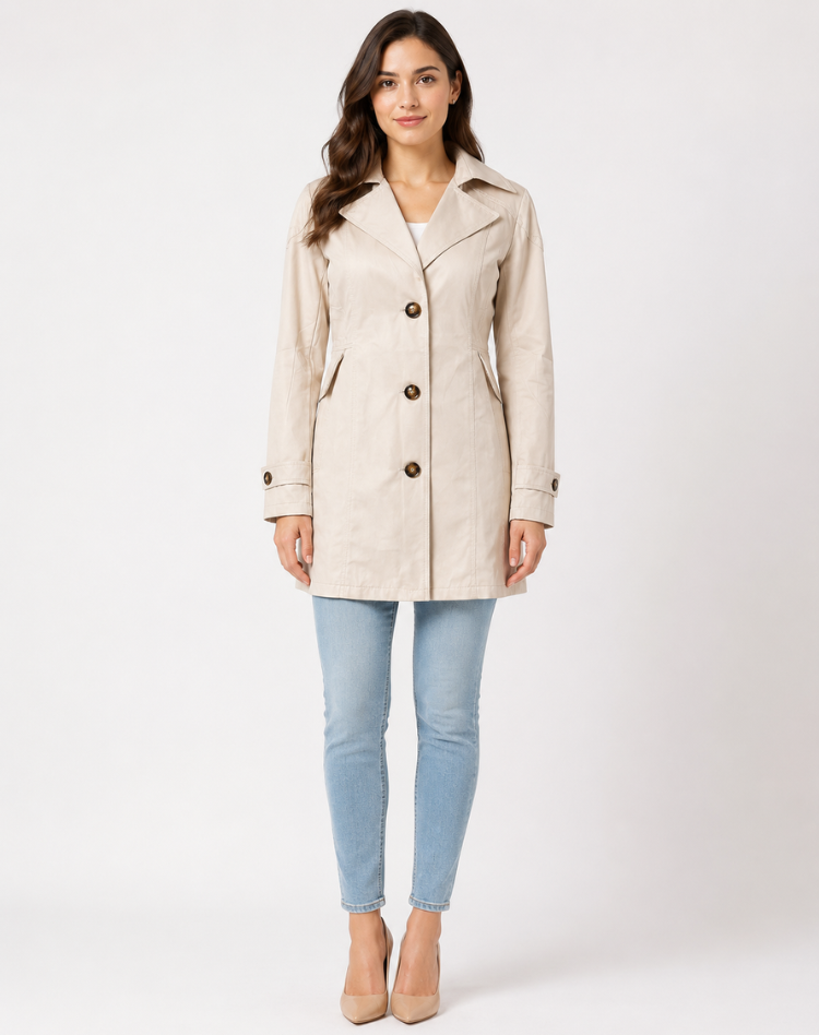 Trench-coat femme polyvalent, s'adapte à toutes les occasions, élégant et confortable pour la mode.