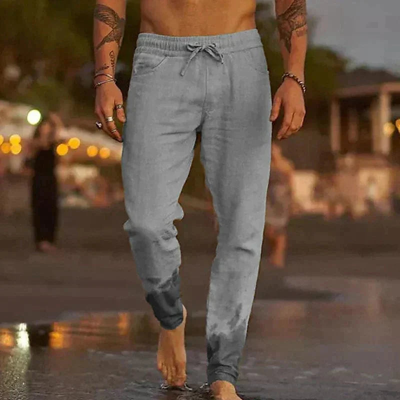 Pantalon décontracté homme Lucian, respirant et polyvalent. Coupe normale, parfait pour un style élégant.
