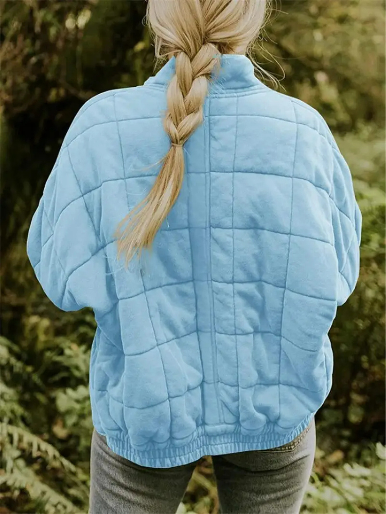 Veste chaude femme matelassée, idéale pour l'automne et l'hiver, très confortable.