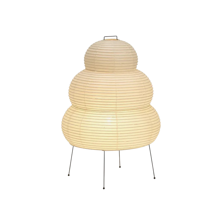 Lampe sur pied moderne design Japandi, diffuseur en papier de riz. Apporte une ambiance lumineuse zen et minimaliste.