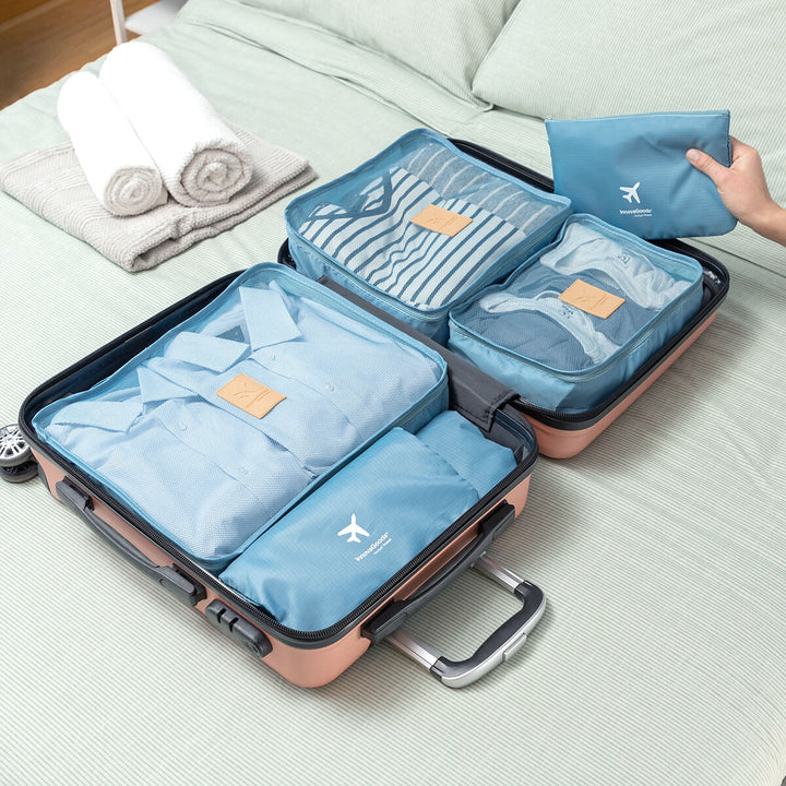 Jeu polyvalent de sacs de rangement pour voyage, parfait pour vêtements, accessoires et une valise organisée.
